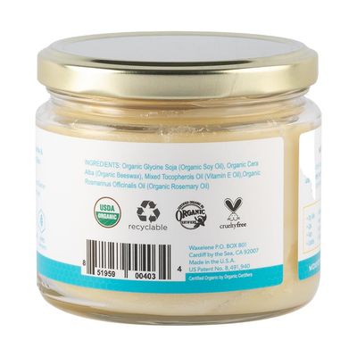 Waxelene Original Aerated Balm Large Jar, Organic Multipurpose Ointment the Petroleum Jelly Alternative Eczema Dry Sensitive Skin Face Moisturizer