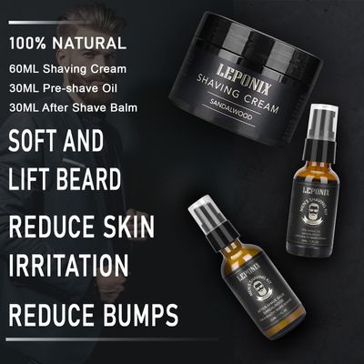 Shaving Kit for Men-Includes Straight Edge Razor Kit, Sandalwood Shaving Soap, Shaving Cream, Mens After Shave Balm, Pre-Shave Oil,Shaving Brush and Bowl, Gift Set Stocking Stuffers (Sandalwood)