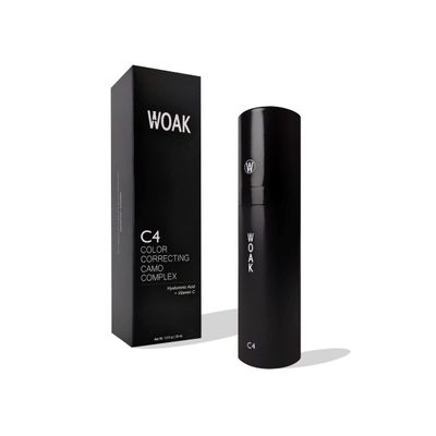 WOAK C4 - Men's Tinted Moisturizer BB CC Cream Foundation - Color Correcting Camo Complex - Hybrid Skin Care (Tan)