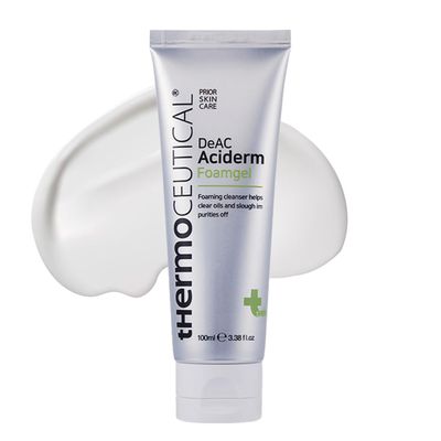 tHermoCEUTICAL DeAC Aciderm Foamgel - Acne Face Wash for Oily &amp; Acne-Prone Skin, Acne Control Exfoliating Cleanser for Excess Oil and Sebum, Natural Breakout Clearing Foam, 3.38 fl.oz