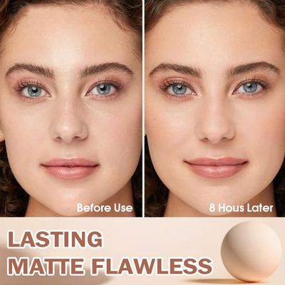 Kaely Oil Control Matte Perfection Face Pressed Powder, Matte Smooth Flawless Setting Powder Makeup, Polvo Compacto De Maquillaje, Waterproof Long Lasting, Cruelty Free, 0.35Oz (02 Natural Beige)
