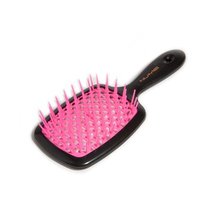 NuMe Scalp Massage Brush for Wet and Dry Hair | Detangling Shampoo Brush For Scalp Care, Shower Massager Scrubber Exfoliator with Soft Silicone Bristles for Dandruff Removal, Hair Growth (Pink)