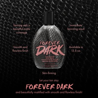 Millennium Tanning Forever Dark, Black Mattifying Instant Bronzer, Tanning Lotion, 13.5 Ounces