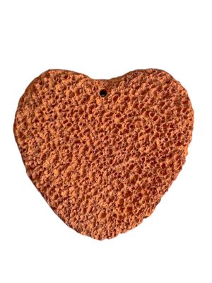Natural Pumice Stone for Feet Callus Remover Exfoliator Scrubber | Skin Care Pedicure Tool Cracked Heel and Dead Skin | Made Up of Natural Terra Cotta (Heart Shape)