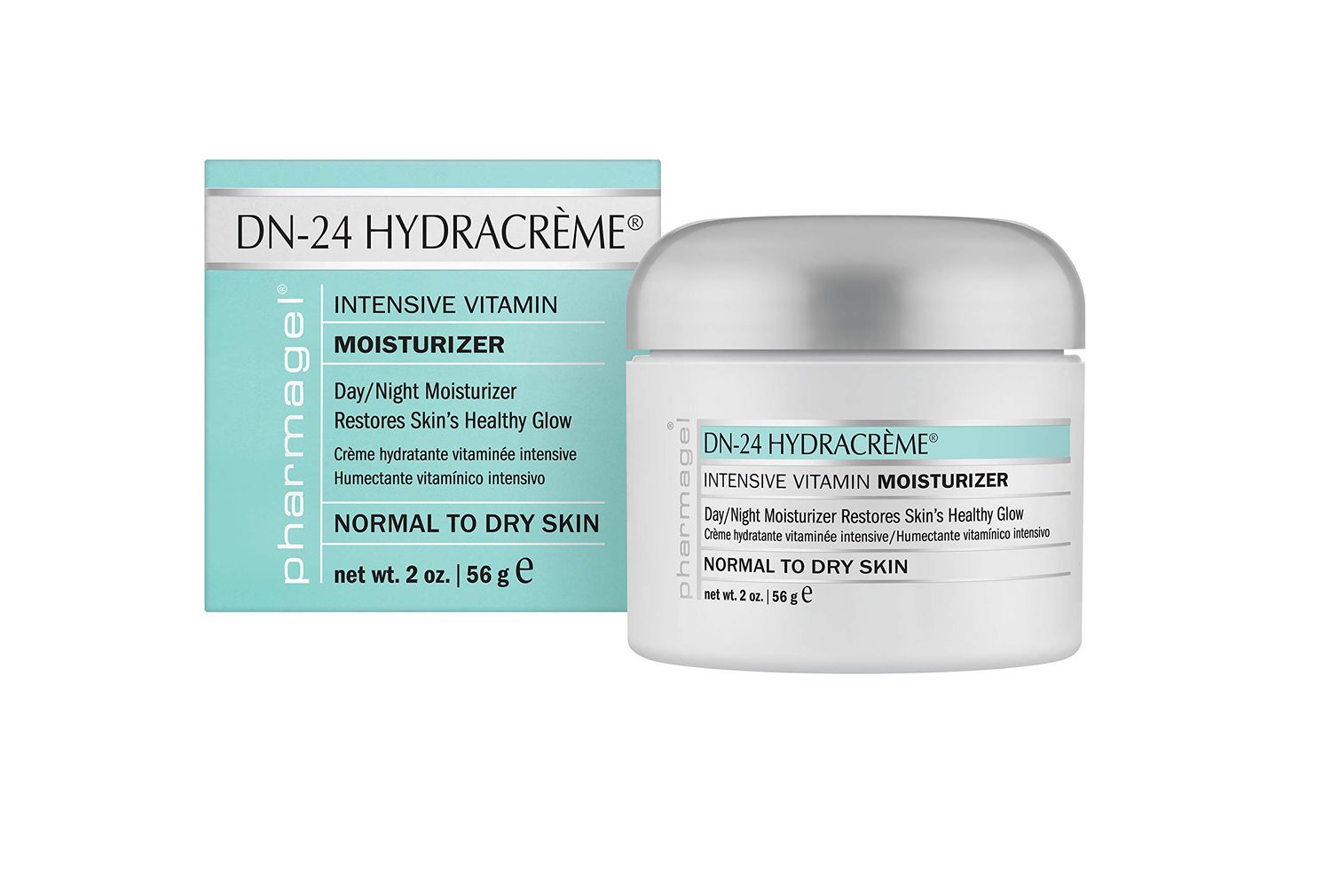 Pharmagel DN-24 Hydracrme - Intensive Vitamin Moisturizer - Day and Night Face and Neck Cream For Normal, Dry, and Aging Skin - 2 oz