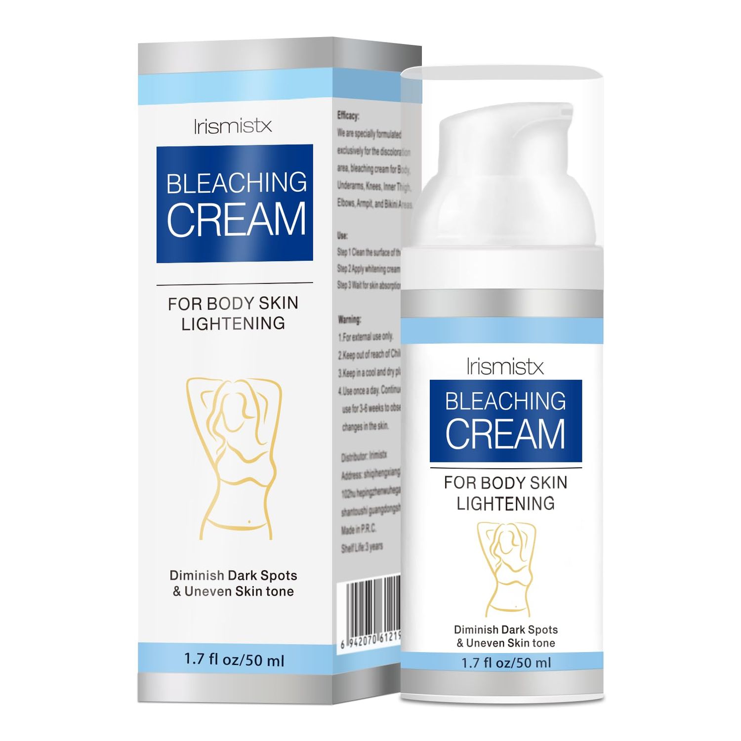 Skin Whitening Cream, Intimate Bleaching Cream for Women, Skin Lightening Cream for Dark Spots, Private Parts, Underarms, Elbows, Armpits, Knees, Inner Thighs