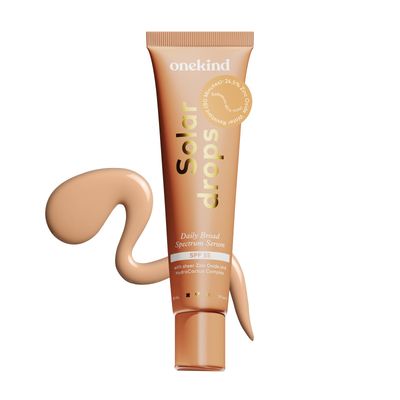 Onekind Solardrops SPF 55 Daily Mineral Sunscreen Serum for Sensitive Skin, Lightweight Wrinkle Defense Non-Comedogenic Zinc Oxide Formula with UVA &amp; UVB Protection, Water Resistant