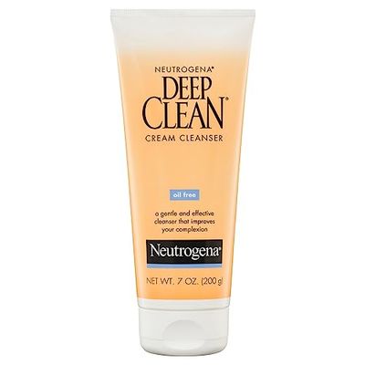 Neutrogena Deep Clean Daily Facial Cream Cleanser with Beta Hydroxy Acid to Remove Dirt, Oil &amp; Makeup, Alcohol-Free, Oil-Free &amp; Non-Comedogenic, 7 fl. oz