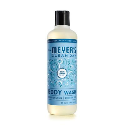 MRS. MEYER&#39;S CLEAN DAY Moisturizing Body Wash For Women And Men, Biodegradable Shower Gel Formula Made With Essential Oils, Rain Water, 16 oz