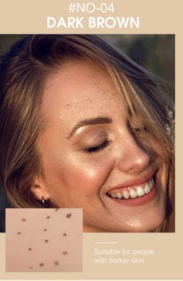 MAEPEOR Freckle Pen Light Brown Natural Freckle Pen Longlasting Waterproof Dot Spot Pen Create Natural Sunkissed Skin (Dark Brown)