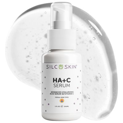 SilcSkin HA+C Serum - Hyaluronic Acid plus Vitamin C Face Serum For All Skin Types, Face Serum For Ultimate Hydration, 1 Fl. Oz.