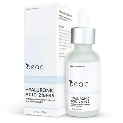 Hyaluronic Acid 2% + B5 Serum 30ml/1oz - USA Made - All Skin Types - Hyaluronic Acid Serum for Face - Hydrating, Plumping &amp; Lightweight - Fragrance Free Skincare - Moisturizing Face Serum for Women