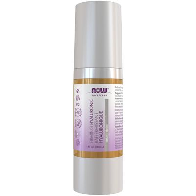 NOW Foods Solutions, Hyaluronic Acid Firming Serum, Naturally Reduces Appearance of Fine Lines, 1-Ounce