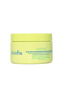 Skinfix Resurface+ AHA/BHA Niacinamide Exfoliating Pads: 2% Salicylic Acid (BHA) + AHAs &amp; Niacinamide to Target Rough Texture, Spots, Fine Lines &amp; Acne-Prone Skin, 60 Pads