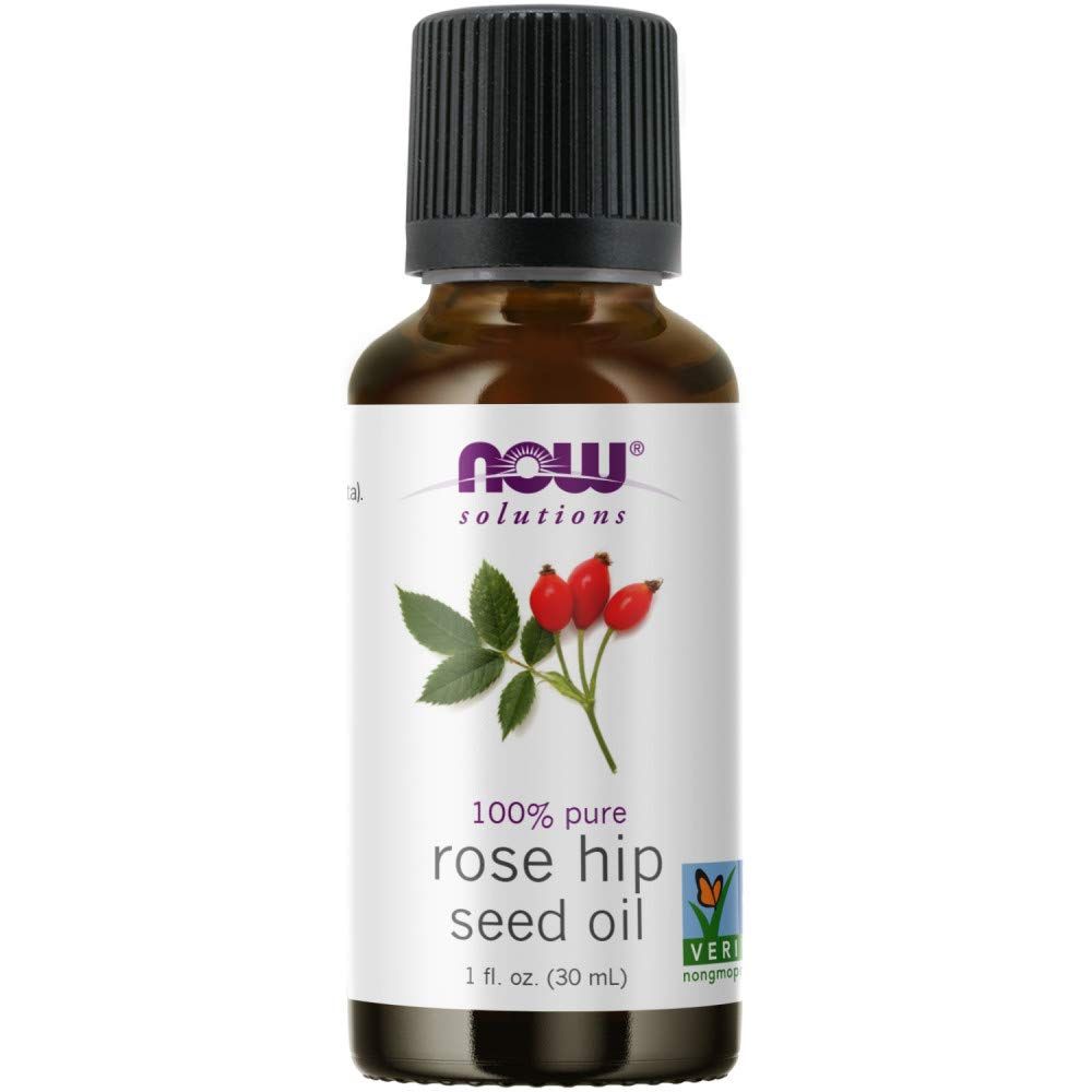 NOW Solutions, Rose Hip Seed Oil, 100% Pure, Nourishing and Renewing, For Facial Care, Vegan, Child Resistant Cap, 1-Ounce