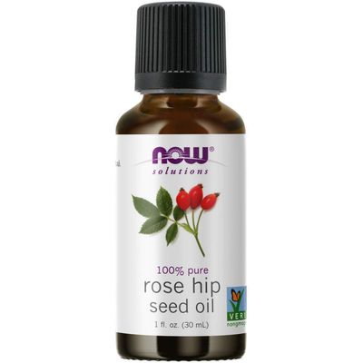 NOW Solutions, Rose Hip Seed Oil, 100% Pure, Nourishing and Renewing, For Facial Care, Vegan, Child Resistant Cap, 1-Ounce