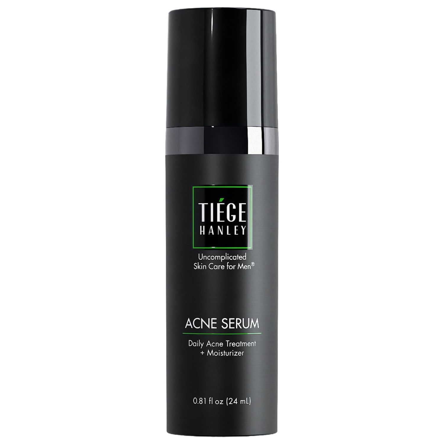 Tiege Hanley Mens Acne Serum for Face - Lightweight Facial Acne Serum with Salicylic Acid, Granactive Complex &amp; Tea Tree Oil for Blackheads, Open Pores &amp; Redness - Moisturizer for Oily Skin