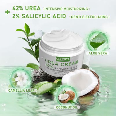 Ultrove Urea Cream 42% - 2% Salicylic Acid Foot Moisturizer - Callus &amp; Dead Skin Remover, Repairing Foot File, 3.5 oz