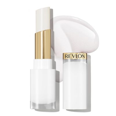 REVLON Super Lustrous Glass Shine Balm, Hydrating Tinted Lipstick, Sheer, Glossy Shiny Finish, 001 Sparkling Quartz, 0.11 oz