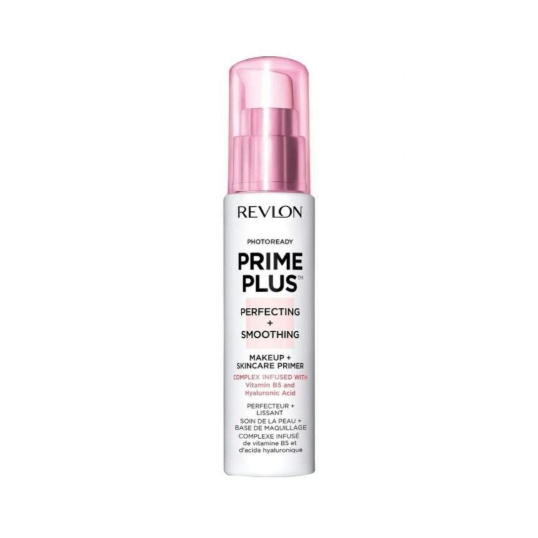 Revlon Face Primer, PhotoReady Prime Plus Face Makeup for All Skin Types, Blurs &amp; Fills in Fine Lines, Infused with Vitamin B5 and Hyaluronic Acid, Perfecting &amp; Smoothing, 1 Oz