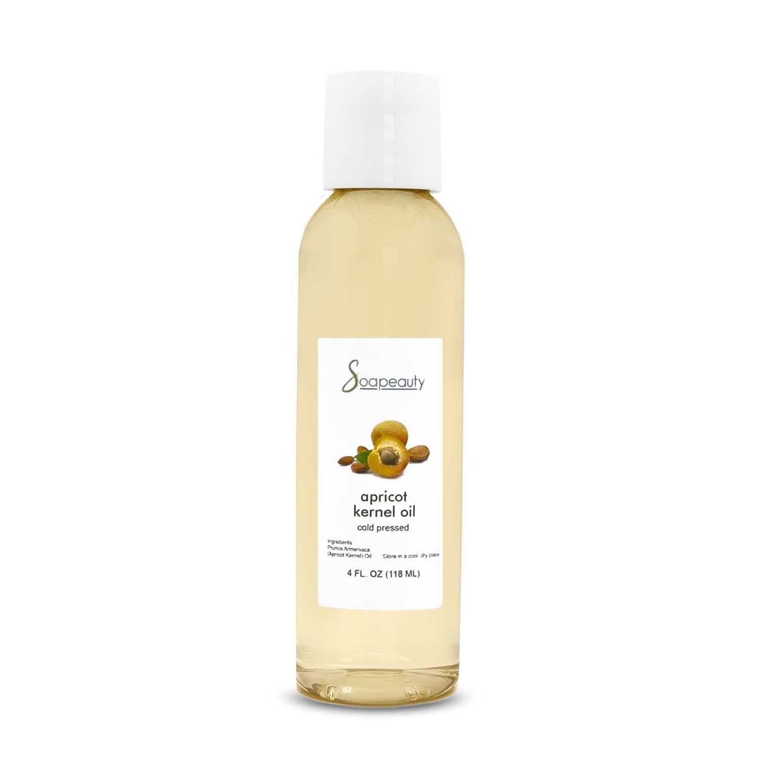Soapeauty APRICOT KERNEL OIL Cold Pressed 100% Pure Natural Apricot Oil for Skin, Face, Hair Carrier for Essential Oils, Massage | 4 OZ
