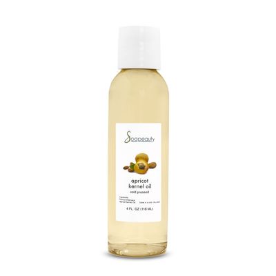 Soapeauty APRICOT KERNEL OIL Cold Pressed 100% Pure Natural Apricot Oil for Skin, Face, Hair Carrier for Essential Oils, Massage | 4 OZ