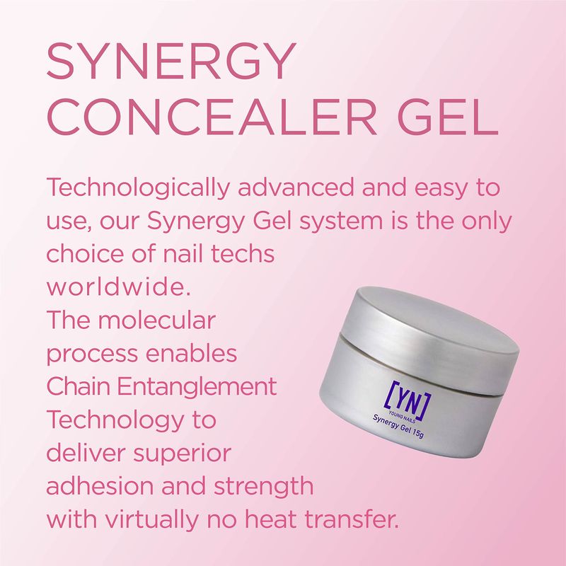 Young Nails Synergy Concealer Gels - Easy to Use Technologically Advanced Chain Entanglement. Build, Conceal, Sculpt, &amp; Gloss - Available in 15 gram, 30 gram, &amp; 60 gram size options