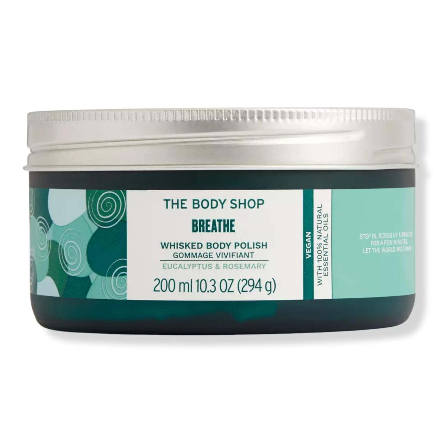 The Body Shop Breathe Whisked Body Polish - Exfoliation for Tired, Dull Skin - Nourish, Moisturize, Awaken and Inveigorate Skin - Vegan - 200ml, 7.7Oz