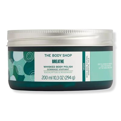 The Body Shop Breathe Whisked Body Polish - Exfoliation for Tired, Dull Skin - Nourish, Moisturize, Awaken and Inveigorate Skin - Vegan - 200ml, 7.7Oz