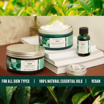 The Body Shop Breathe Whisked Body Polish - Exfoliation for Tired, Dull Skin - Nourish, Moisturize, Awaken and Inveigorate Skin - Vegan - 200ml, 7.7Oz