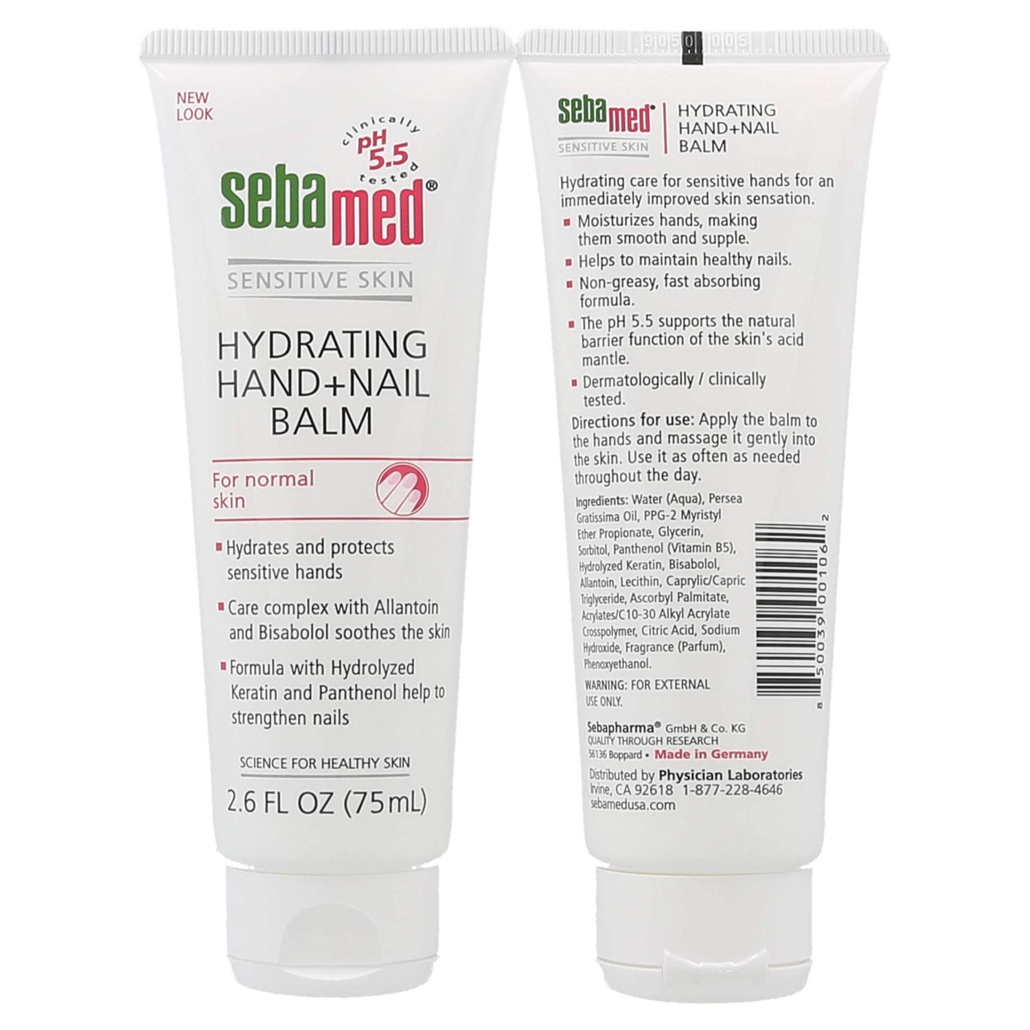 Sebamed Hand &amp; Nail Balm, 2.6 oz(75ml), 2 Pack