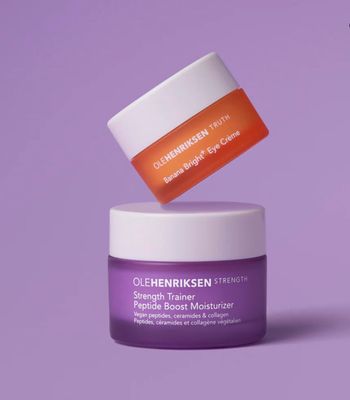 Olehenriksen Hunt for Hydration Mini Moisturizer & Eye Cream Duo Holiday Gift Set:: Banana Bright+ Eye Crme and Strength Trainer Peptide Boost Moisturizer