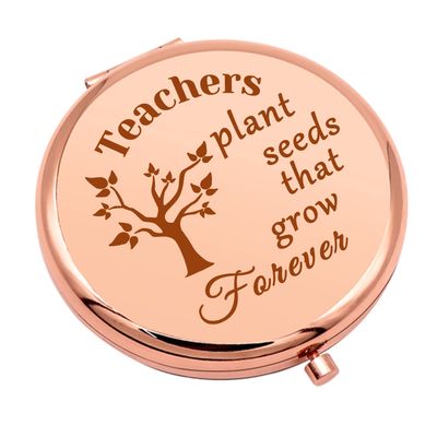 Teacher Gifts for Women Thank You Gift for Teacher Compact Makeup Mirror Teacher Appreciation Gifts Graduation Gifts for Teachers Folding Makeup Mirror Christmas Retirement Birthday Gifts
