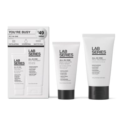 Lab Series All-In-One Men&#39;s Skincare Set - Essential Skincare Routine Includes Men&#39;s Face Wash - Men&#39;s Face Moisturizer