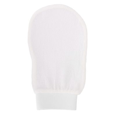 Skin Exfoliator Gloves, Body Exfoliating Glove Fiber, White Bath Exfoliating Gloves for Removes Dead Skin for Bath Skincare Kit Home White