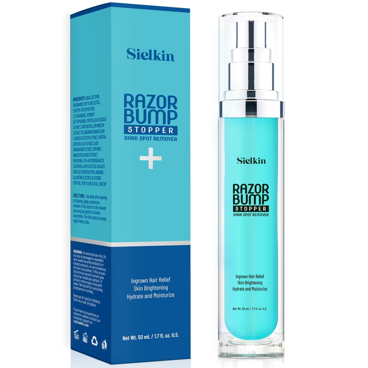 Sielkin Ingrown Hair and Razor Bumps Treatment: Razor Bumps Stopper for Women