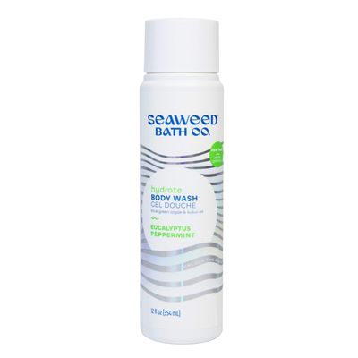 Seaweed Bath Co. Hydrate Body Wash, Eucalyptus Peppermint Scent, 12 Ounce, Shower Gel for Men &amp; Women, Vegan, Paraben Free, Sulfate Free, Cruelty Free