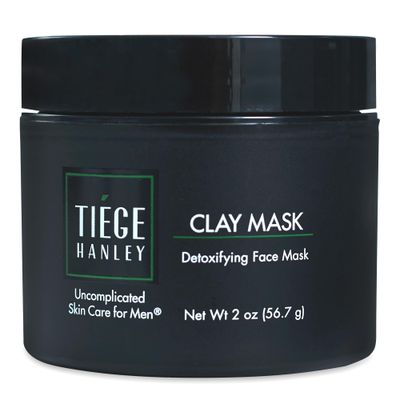 Tiege Hanley Mens Detoxifying Facial Clay Mask, 2 Oz (1-Pack) - Deep Pore Cleansing Charcoal Face Mask with Natural Kaolin Clay Absorbs Excess Oil &amp; Reduces Appearance Pores - Skin Care for Men