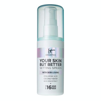 IT Cosmetics Your Skin But Better Setting Spray+ - Protects Makeup, Controls Shine, Provides Hydration - 16-Hour Hold - With Hyaluronic Acid, Coconut Water &amp; Aloe Vera - 3.4 fl oz