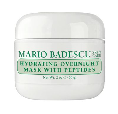 Mario Badescu Hydrating Overnight Mask with Peptides for All Skin Types | Anti-Aging Sleep Mask that Hydrates | Formulated with Palmitoyl Pentapeptide-4 and Palmitoyl Tetrapeptide-7| 2 fl OZ