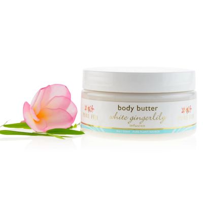 PURE FIJI Body Butter - Moisturizer Body Butter Cream - Face Cream and Body Lotion for Dry Skin with Natural Oils &amp; Vitamin E, Body Butter For Women for Men,White Gingerlily, 8oz