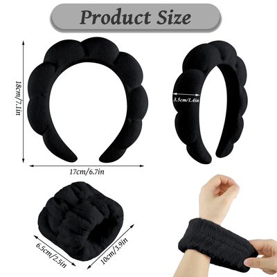 WSICSE Skincare Headbands, Sponge Spa Headband for Women Makeup Headband for Women Teen Girl Valentine's Day Gifts Trendy
