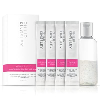 Philip Kingsley Vitamin C Jelly Detoxifying Hair &amp; Scalp Treatment | Weightless, Shiny &amp; Radiant Hair in Just 5 Minutes, 4 x 5g