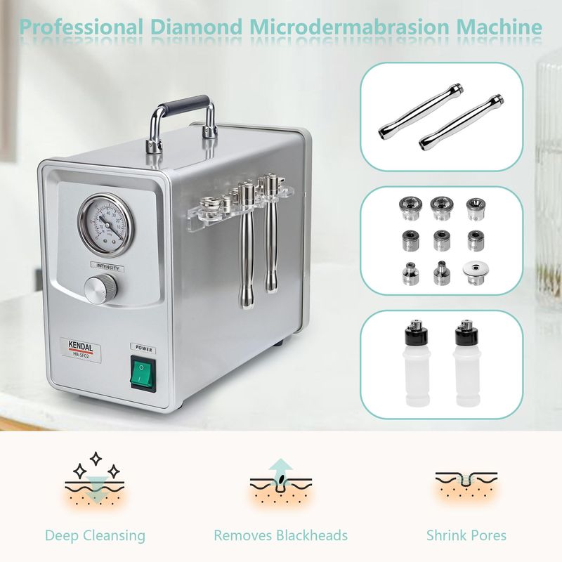 Kendal Professional Diamond Microdermabrasion Machine, Quality Dermabrasion Facial Skin Care Beauty Device with Power Suction HB-SF02
