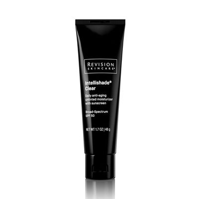 Revision Skincare Intellishade Clear, Anti Aging Daily Moisturizer with SPF 50, Untinted and Oil Free, with Peptides and Hyaluronic Acid, 1.7 oz