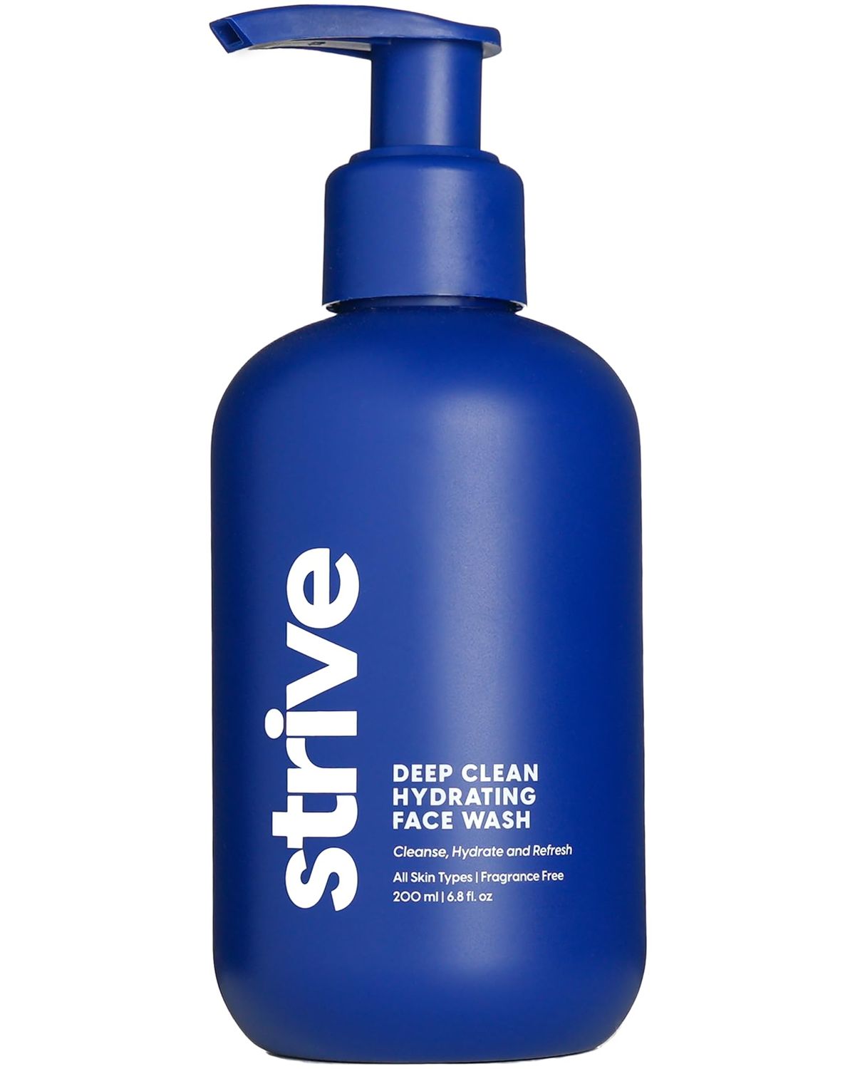 Strive - Deep Hydrating Mens Face Wash - Facial Cleanser, Mens Skin Care, Fragrance Free, Clear Skin, Refreshing with Aloe Vera, Hyaluronic Acid &amp; Niacinamide - For All Skin Types - 200mL