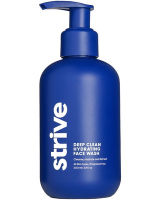 Strive - Deep Hydrating Mens Face Wash - Facial Cleanser, Mens Skin Care, Fragrance Free, Clear Skin, Refreshing with Aloe Vera, Hyaluronic Acid &amp; Niacinamide - For All Skin Types - 200mL