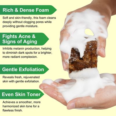 WeiWeiLa Organic African Black Soap, African Soap for Acne &amp; Dark Spots, Raw Black Soap Bar for All Skin Types - Face, Body, Hair, 3.53 oz