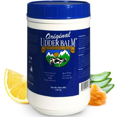 Original Udder Balm Moisturizer Refill Tub 64 oz, lemon scent