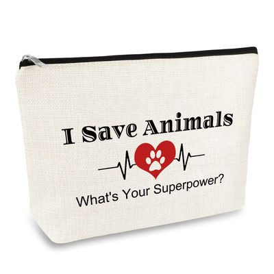 Veterinarian Gifts for Women Animal Lover Gift Makeup Cosmetic Bag Vet Tech Gift Veterinarian Appreciation Gifts Animal Rescue Thank You Gifts Veterinary Medicine Students Graduation Birthday Gift